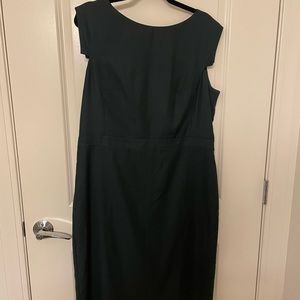 Ann Taylor Sz 14 Dark Green Work Dress - REPOST